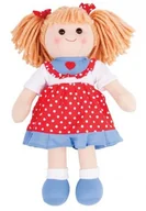 Lalki dla dziewczynek - Bigjigs Duża Lalka szmaciana Emilka 35cm BJD042 - miniaturka - grafika 1