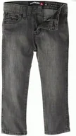 Spodnie i spodenki dla dziewczynek - Quiksilver dżinsy dziecięce SLACKER GREY BOY - miniaturka - grafika 1