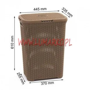 Curver Kosz na pranie 60 L Style jasny brąz CUR-189209 - Kosze na bieliznę - miniaturka - grafika 2