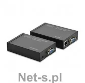 Digitus System przekazu sygnału AV Przedłużacz extender VGA 1920 x 1200px po skrętce kat.5e UTP do 300m z audio miniJack DS-53400 DS-53400 - Inne akcesoria audio-wideo - miniaturka - grafika 3