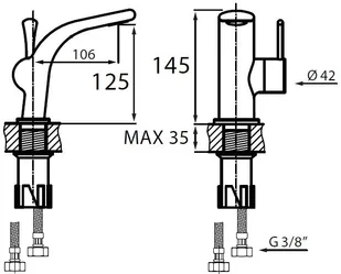 VEDO Cento VBC1001 - Baterie umywalkowe - miniaturka - grafika 2