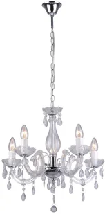 Zuma Line Kryształowa LAMPA wisząca OPRAWA Żyrandol DO salonu MAGNOLIA RLD94016-5A Chrom - Lampy sufitowe - miniaturka - grafika 4