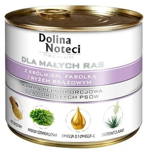 Dolina Noteci Dolina Noteci Premium Pies Mały Królik fasolka i ryż brązowy puszka 185g - Sucha karma dla kotów - miniaturka - grafika 2