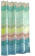 Zasłony prysznicowe - MSV 140254 zasłona prysznicowa poliester + polipropylenu ARC EN Ciel/biała 180 x 200 x 0,1 cm  12 pierścieni (913/140254) - miniaturka - grafika 1