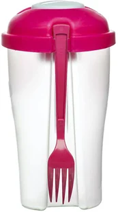 Sagaform Słoik na sałatkę z widelcem i pojemnikiem na sos, różowy - Kubki - miniaturka - grafika 4