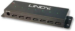 HUB USB LINDY USB 2.0 Metall Hub 7 Port mit Euro Netzteil 42794 - Huby USB - miniaturka - grafika 3