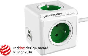 PowerCube Listwa zasilająca Allocacoc Kabel sieciowy 230V przedłużacz 1.5m EXTENDED USB zielony 4 zsuvky 2xUSB port,dětsk pojistka 8718444085812 - Listwy zasilające PowerCube Listwa zasilająca Allocacoc Kabel sieciowy 230V przedłużacz 1.5m EXTENDED USB zielony 4 zsuvky 2xUSB port,dětsk pojistka 8718444085812 - Listwy zasilające - miniaturka - grafika 4