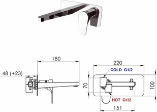 Sapho Corneli CE08 - Baterie podtynkowe - miniaturka - grafika 2