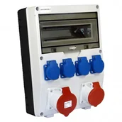 Rozdzielnie elektryczne - Doktorvolt Rozdzielnica TD 1x32A 1x16A 4x230V gniazda Schuko system niemiecki Typ F rozdzielnia budowlana erbetka 6077 - miniaturka - grafika 1