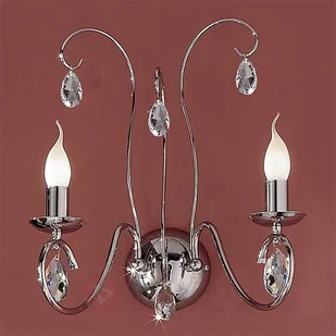 Orion Filigranowa lampa ścienna FIORETTO, 2-pkt., chrom - Lampy ścienne - miniaturka - grafika 2