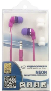 Esperanza EH147P różowe - Słuchawki - miniaturka - grafika 2