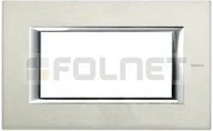 Klawisze i ramki - Bticino Ramka prostokątna aluminiowa 4 moduły - Btcino Axolute HA4804NX - miniaturka - grafika 1