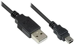Good Connections kabel USB 2.0, wtyczka A do wtyczki mini B, 5-biegunowy, kolor czarny, czarny 30 cm 4014619491261 - Kable światłowodowe Good Connections kabel USB 2.0, wtyczka A do wtyczki mini B, 5-biegunowy, kolor czarny, czarny 30 cm 4014619491261 - Kable światłowodowe - miniaturka - grafika 1