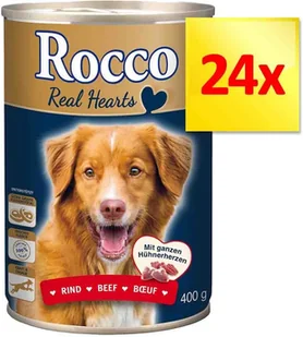 Rocco Real Hearts, 6 x 400g - Wołowina z całymi sercami kurczaka - Mokra karma dla psów - miniaturka - grafika 2
