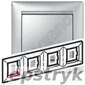Klawisze i ramki - Legrand VALENA Ramka poczwórna pozioma ALUMINIUM 770154 - miniaturka - grafika 1