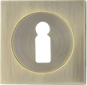 Szyldy i rozety - Domino Rozeta kwadratowa KLUCZ QUADRO BRĄZ GRAFIATTO Szyld QUADRO-QR M3 BB - miniaturka - grafika 1