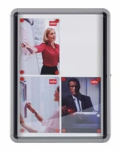 Nobo Gablota wewnętrzna 6xA4 suchościeralna, drzwi wahadłowe 1902558 - Gabloty - miniaturka - grafika 2