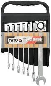 Yato Klucze płasko - oczkowy z grzechotką 10-19 mm, kpl 7 szt. YT-0208 - Klucze i nasadki - miniaturka - grafika 2