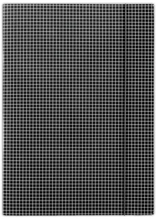 Donau . Teczka z gumką, karton, A4, 400gsm, 3-skrzydłowa - czarna w kratę - Teczki i skoroszyty - miniaturka - grafika 3