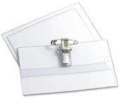 Identyfikatory - TAURUS Identyfikator z klipsem i agrafką 50 sztuk TAU013 - miniaturka - grafika 1