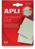 Kleje biurowe - APLI Kółka samoprzylepne typu dot, usuwalne, transparentne AP12871 - miniaturka - grafika 1