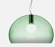 Lampy sufitowe - Kartell Lampa Wisząca Fly transparentna szarozielona - 9030-K9 - miniaturka - grafika 1