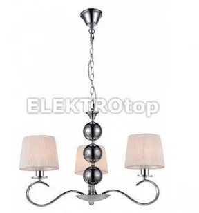 Candellux Żyrandol nowoczesna LAMPA abażurowa OPRAWA wisząca CLARA 33-21618 Chrom ecru - Lampy sufitowe - miniaturka - grafika 2