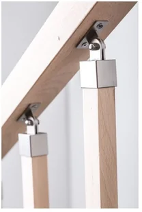 Kornik Wspornik nastawny tralki  nierdzewny 22 x 22 mm 2 szt. - Balustrady i akcesoria - miniaturka - grafika 2