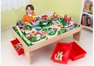 KidKraft Kolejka drewniana Waterfall Mountain - Pociągi dla dzieci - miniaturka - grafika 2