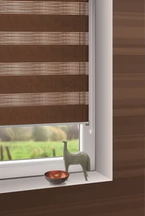 Roleta Mini DZIEŃ I NOC 42,5x150 cm Brązowa - Rolety - miniaturka - grafika 2