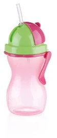 Tescoma Butelka dziecięca ze słomką BAMBINI 300 ml, zielony, różowy 668172-53 - Shakery i bidony sportowe - miniaturka - grafika 4