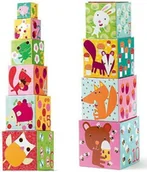 Klocki - Djeco Piramida z kostek W lesie DJ08507 - miniaturka - grafika 1