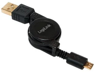 Logilink Rozwijany Kabel USB A męski do Micro USB B męski CU0090 - Kable USB - miniaturka - grafika 2