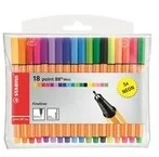 Cienkopisy - Stabilo CIENKOPIS POINT MINI 88 zestaw 18 sztuk 688/18-2 - miniaturka - grafika 1