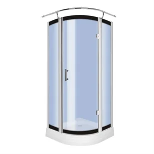 Novoterm Kerra Neptun 80x80 profil chrom szkło niebieskie + brodzik - Kabiny prysznicowe - miniaturka - grafika 2