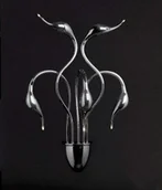 Lampy ścienne - Italux Swan MB8098/5A Kinkiet 5 MB8098-5A czarny - miniaturka - grafika 1