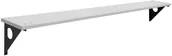 Meble do szkół i przedszkoli - AJ Ławka ścienna z szarego laminatu o dł. 1500mm 237101 - miniaturka - grafika 1
