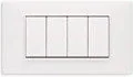Klawisze i ramki - Vimar Ramka 4M biały 14654.01 - miniaturka - grafika 1