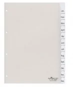 Przekładki do segregatorów - DURABLE Przekładka A4, pionowe, zgrzane wymienne indeksy,1-12, 12 części - miniaturka - grafika 1