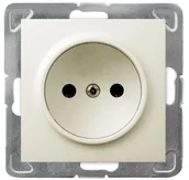 Gniazdka elektryczne - LEDart pojedyncze bez uziemienia ecru GP-1Y/m/00 Impresja Ospel - miniaturka - grafika 1