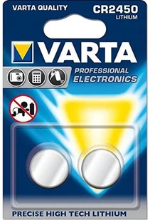 Varta 6450101402 - 2 szt. Bateria litowa guzikowa ELECTRONICS CR2450 3V - Baterie i akcesoria - miniaturka - grafika 2