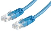 Kable miedziane - Rotronic ROLINE UTP Cable kat5E, niebieski 0,5 m 21.15.0524 - miniaturka - grafika 1