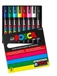 Markery permanentne - UNI Mitsubishi Pencil Pc-5m markery Posca (Czarny Niebieski Jasnoniebieski Zielo - miniaturka - grafika 1