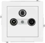 Gniazdka elektryczne - Karlik Deco Biały Gniazdo RTV-SAT końcowe DGS - miniaturka - grafika 1