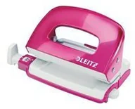 Przybory szkolne - Leitz Dziurkacz Mini WOW metalowy, różowy metalik 50601023 - miniaturka - grafika 1