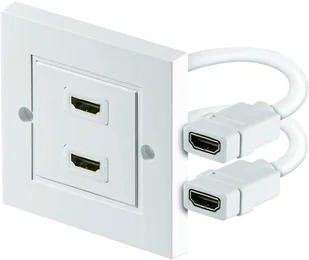 Goobay MMK Wall Socket HDMI 2 x HDMI Biały - Gniazdka elektryczne - miniaturka - grafika 2