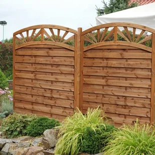 Płot z łukiem Sunset 180 x 180 cm impregnowany brązowy - Ogrodzenia - miniaturka - grafika 2