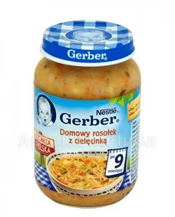 Gerber Obiadek, Domowy rosołek z cielęcinką, 190 g, 9m+ - Dania dla dzieci - miniaturka - grafika 2
