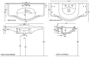 Galassia Ethos 110x54 8435M - Umywalki - miniaturka - grafika 2