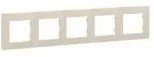 Klawisze i ramki - Legrand Niloe Ramka pięciokrotna kremowy 665015 - miniaturka - grafika 1